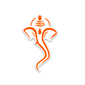 Lord Ganesha Bumper Sticker waterproof vinyl decal for laptop, bike, car & bottle