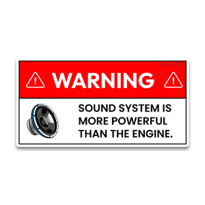 Warning Sound Bumper Sticker