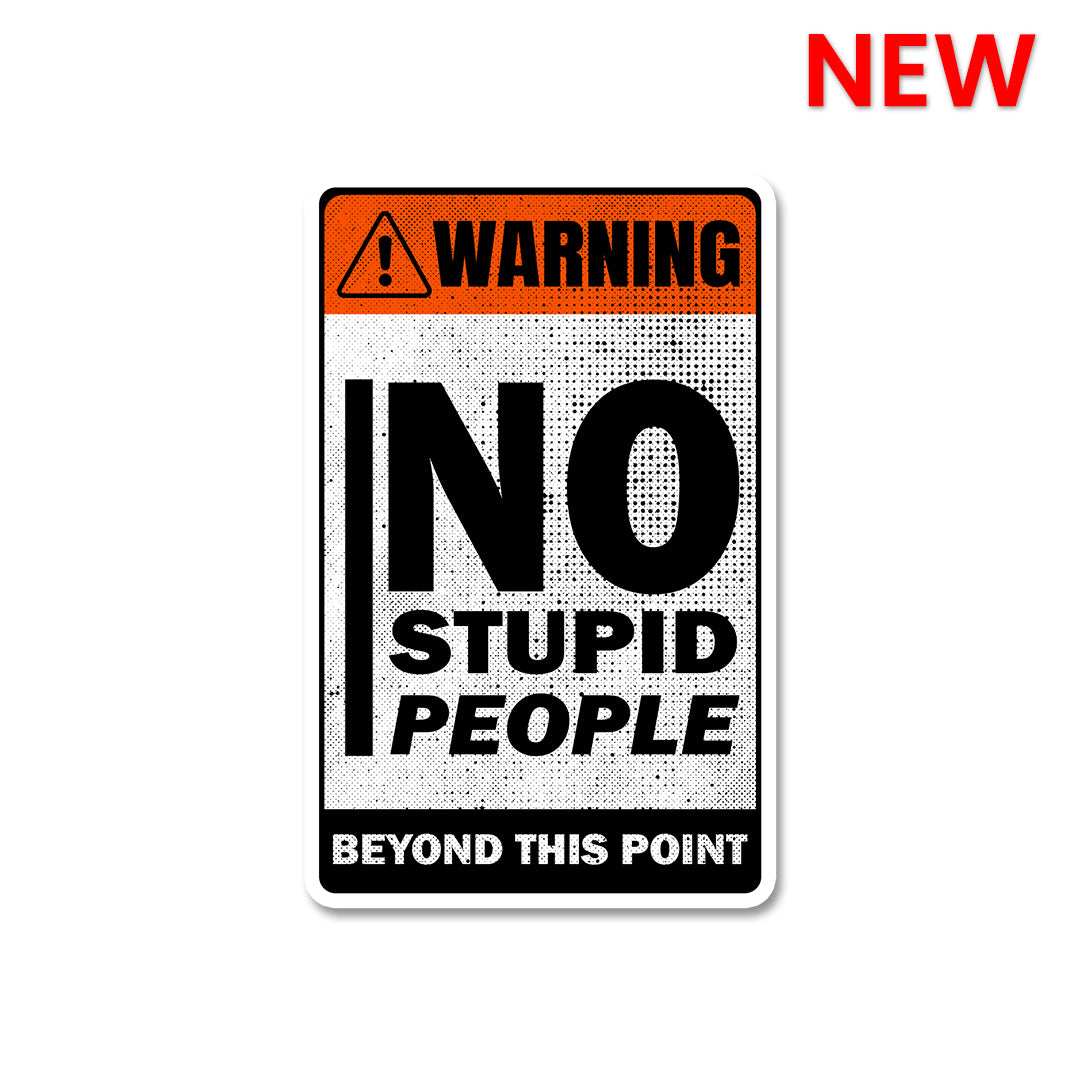 Warning Beyond This Point Sticker