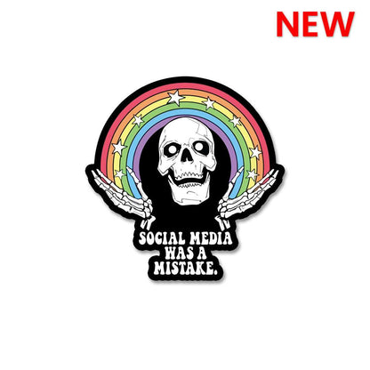 Social Media Was a Mistake Sticker