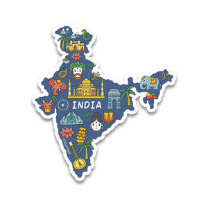 Map of India Bumper Sticker