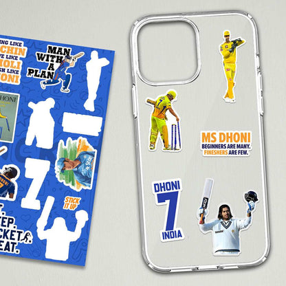 M.S.Dhoni  mini sticker sheet