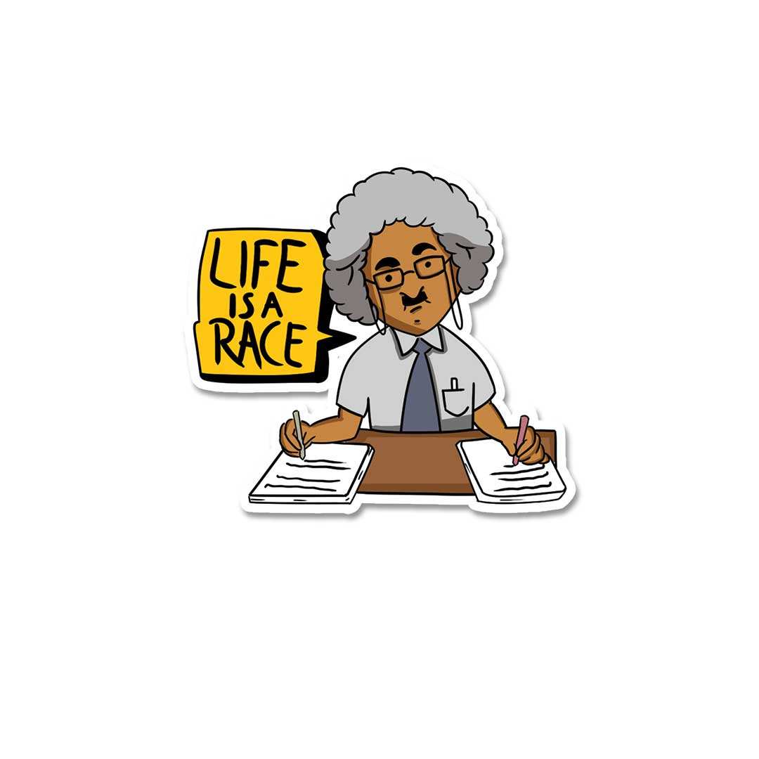 Life Is A Race  Sticker