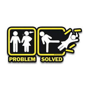 Problem Solved Bumper Sticker