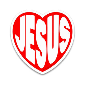 red jesus Bumper Sticker
