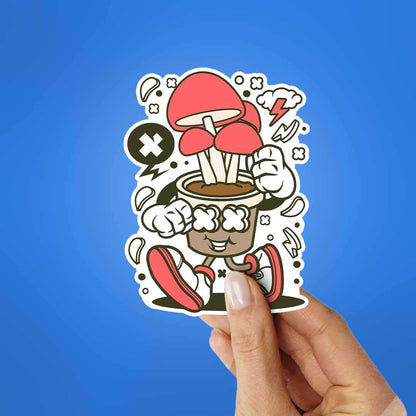 Walking Mushroom Sticker