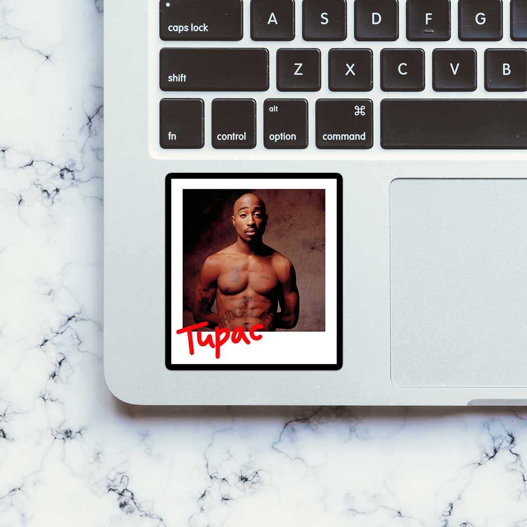 2Pac Sticker waterproof vinyl decal for laptop, bike, car & bottle