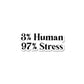 3 % Human Sticker waterproof vinyl decal for laptop, bike, car & bottle
