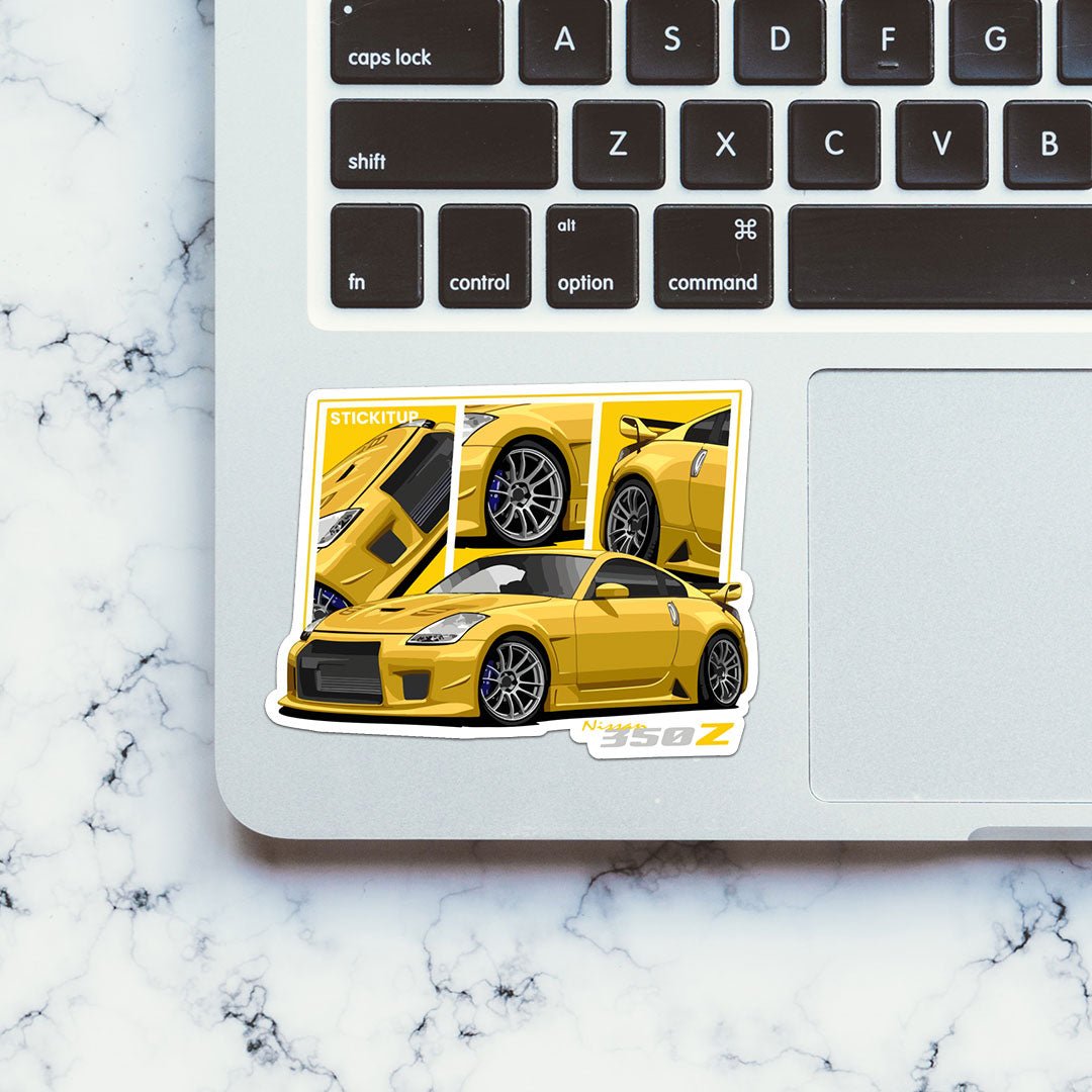 350Z Sticker waterproof vinyl decal for laptop, bike, car & bottle
