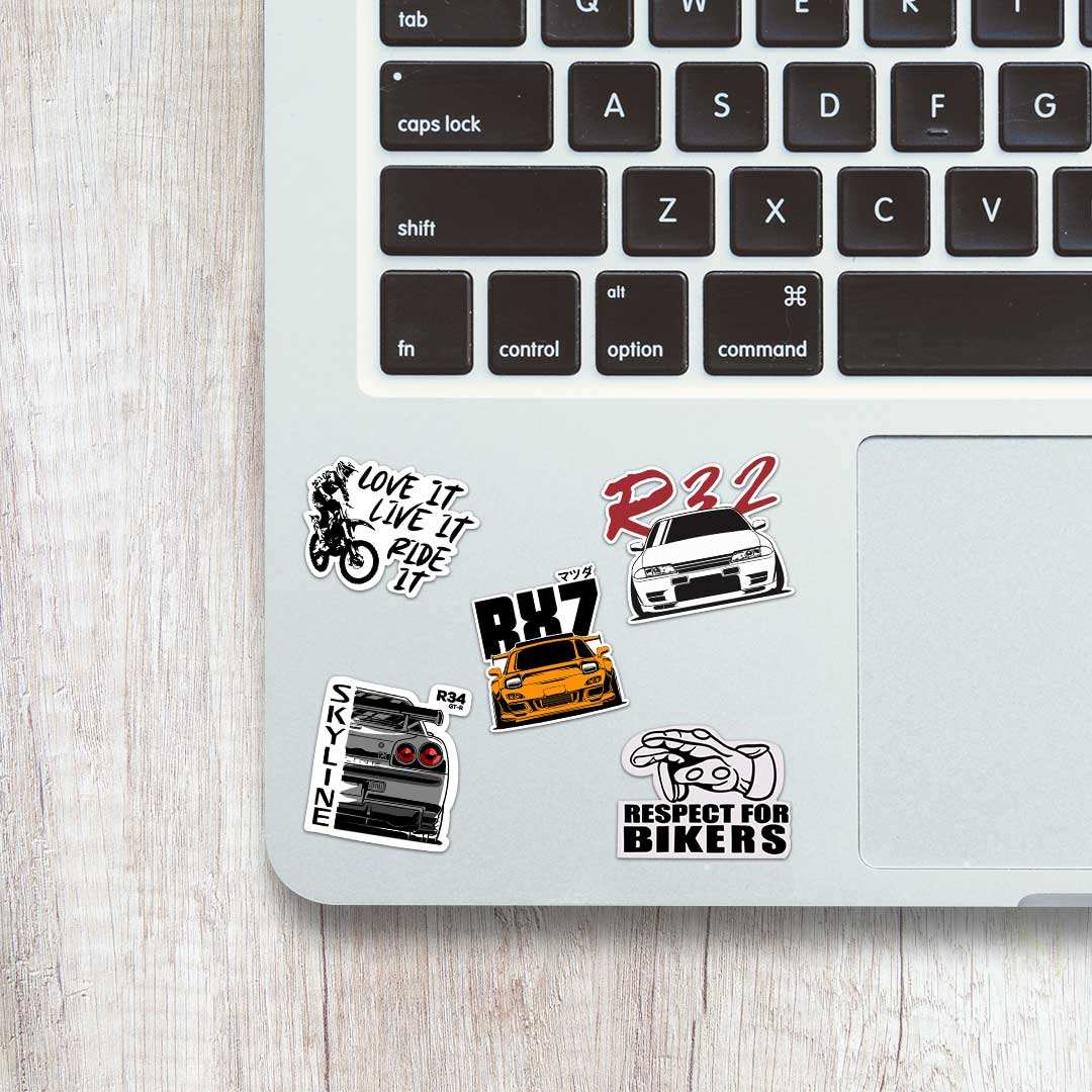 Car and Bike Mini Stickers Sheet