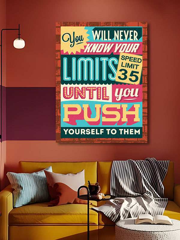 Push Your Self Canvas Art