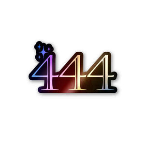 444 Holographic Stickers waterproof vinyl decal for laptop, bike, car & bottle