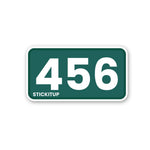 456 Sticker waterproof vinyl decal for laptop, bike, car & bottle