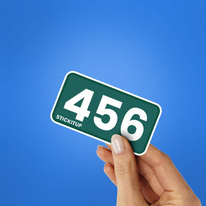 456 Sticker waterproof vinyl decal for laptop, bike, car & bottle