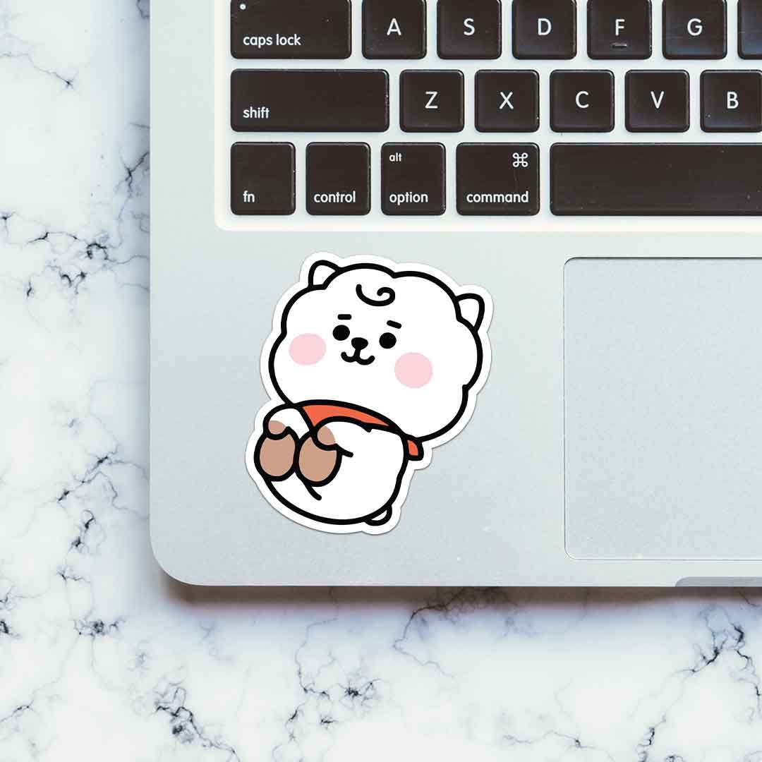 White Pookie Sticker