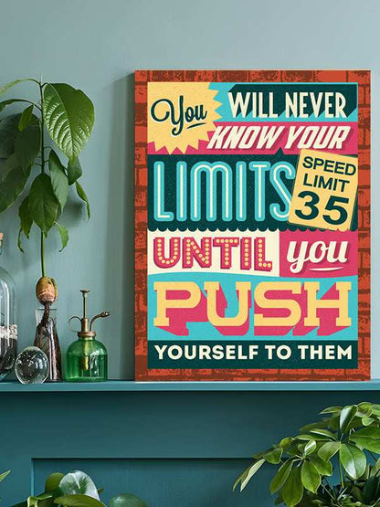 Push Your Self Canvas Art