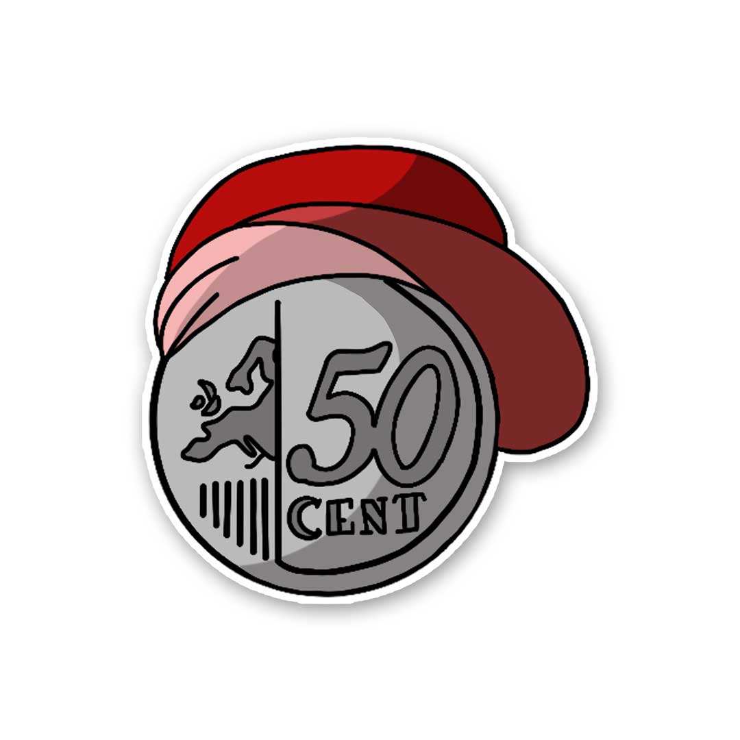 50 Cent Sticker waterproof vinyl decal for laptop, bike, car & bottle