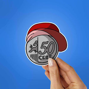 50 Cent Sticker waterproof vinyl decal for laptop, bike, car & bottle