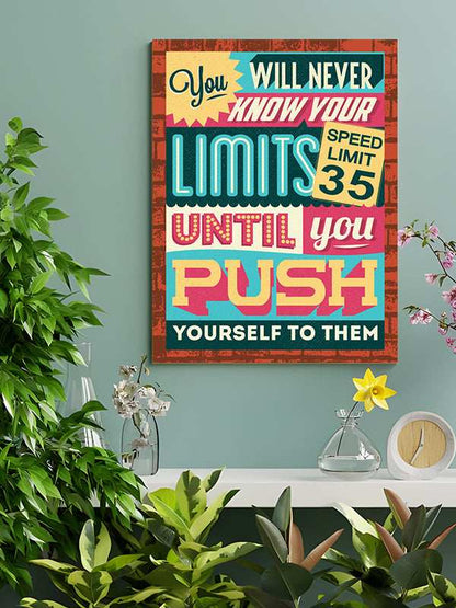 Push Your Self Canvas Art