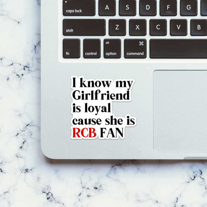 Girlfriend Is Rcb Fan Sticker