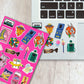 90's Kid Mini Sticker Sheet waterproof vinyl decal for laptop, bike, car & bottle