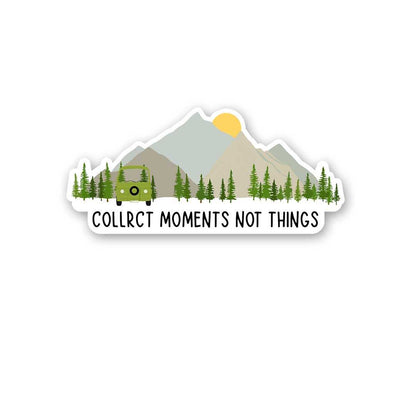 Collrct Moments Not Things Sticker