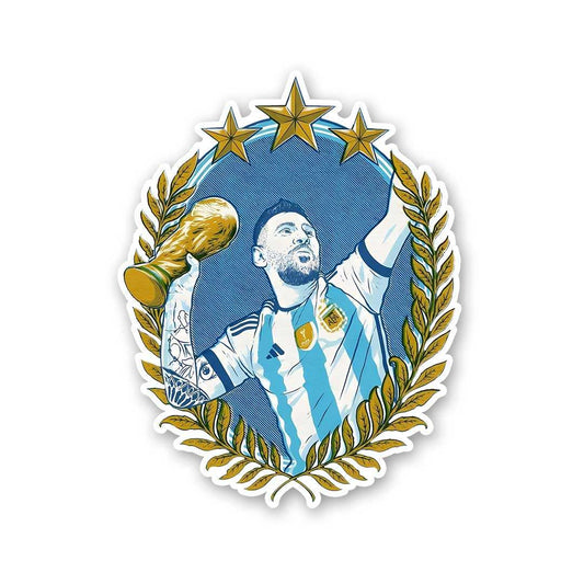 Messi Argentina Win Sticker