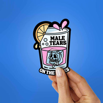 Male Tears On Rocks Sticker