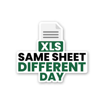 Xls Same Sheet Different Day Sticker