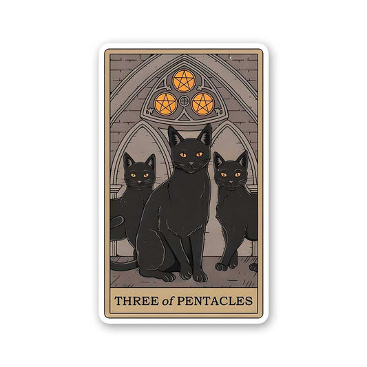 Three Of Pentacles Sticker