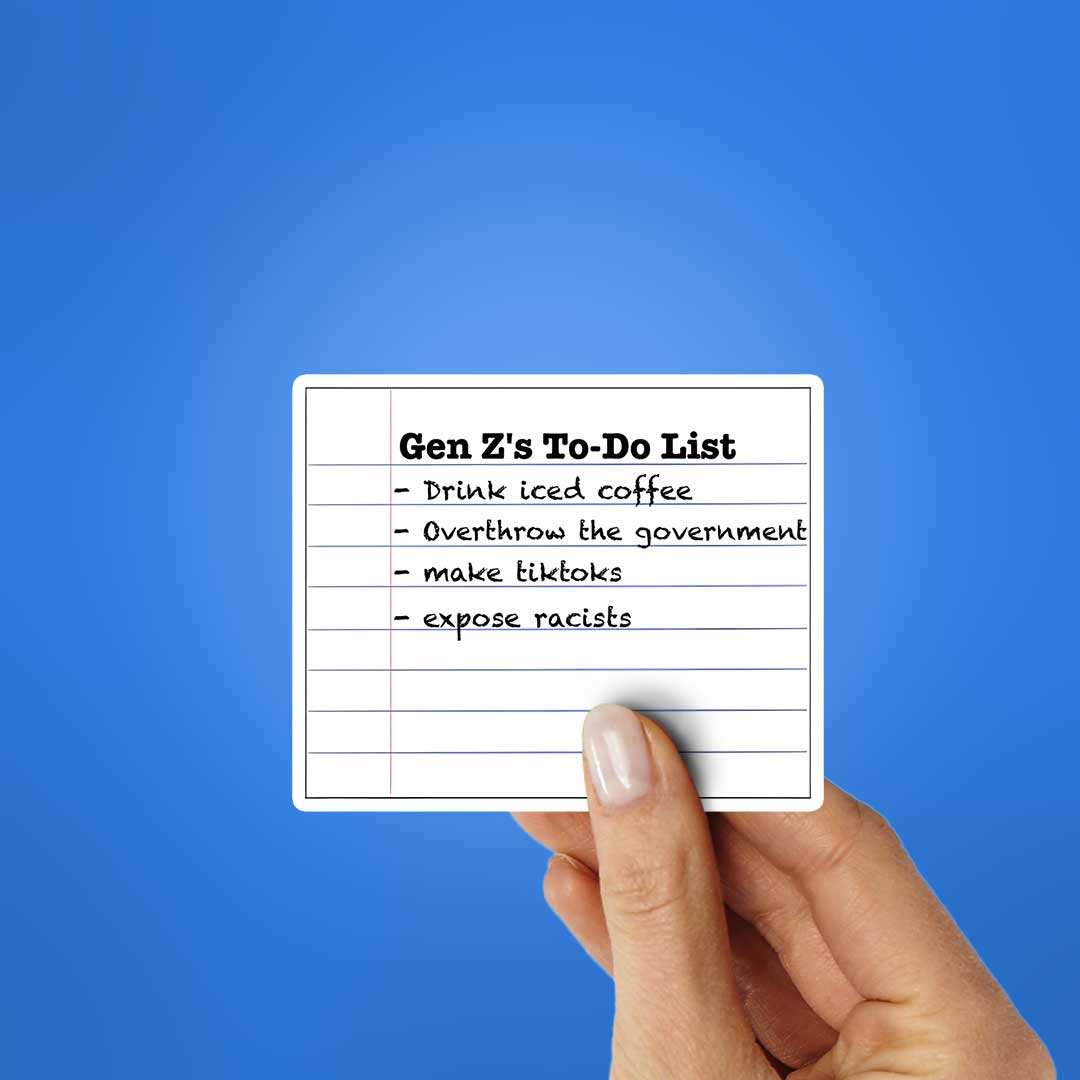 Genz's To Do List Sticker