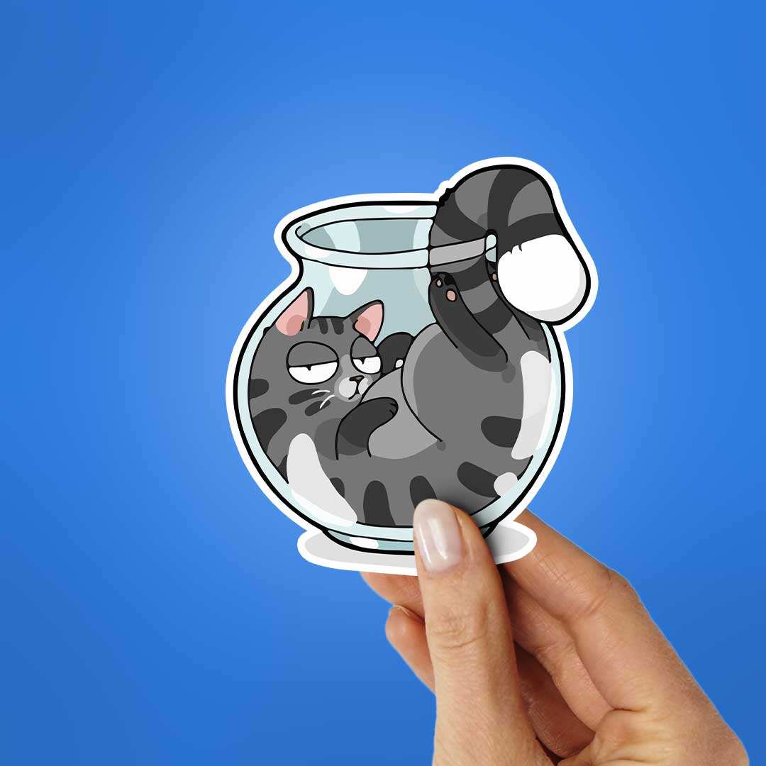 Cat In Port Sticker