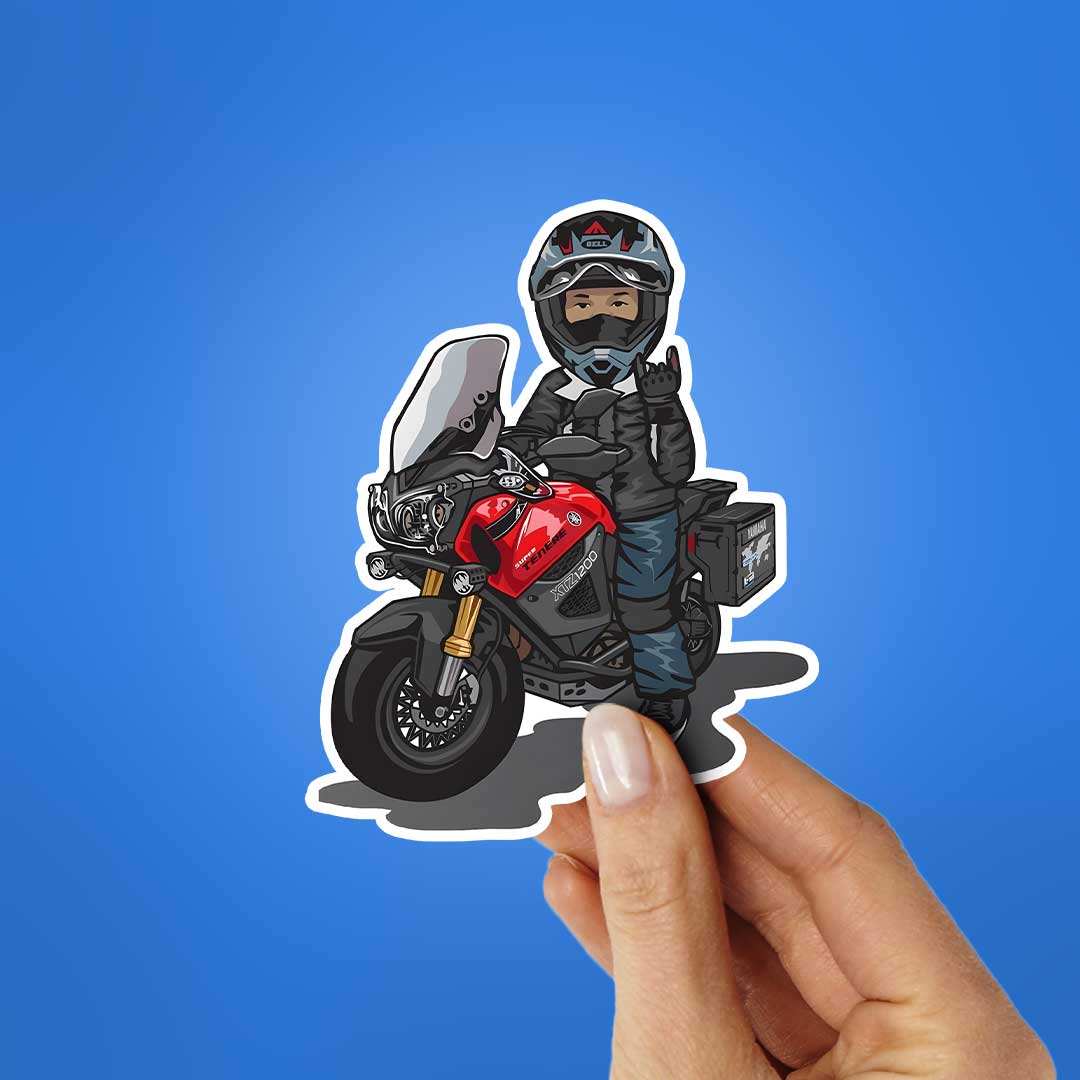 Biker Boy Sticker