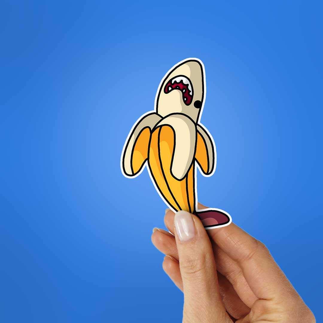 Banana Shark Sticker