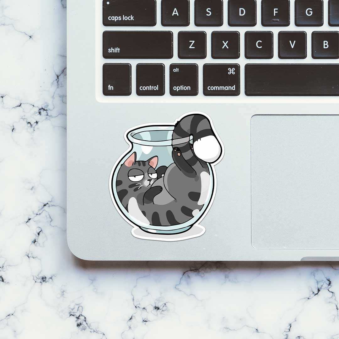 Cat In Port Sticker