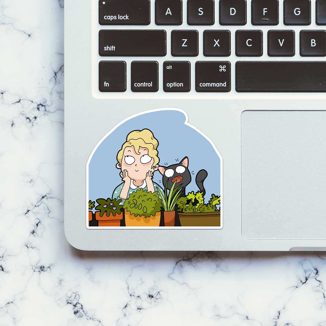 Grow & Meow Sticker