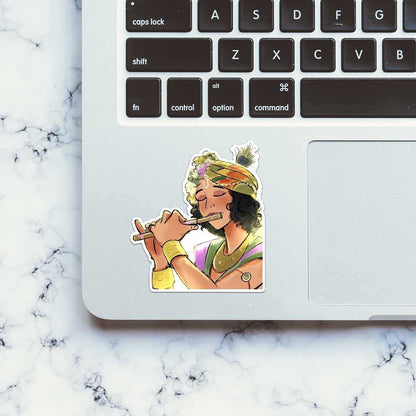 Krishna With Flute Sticker