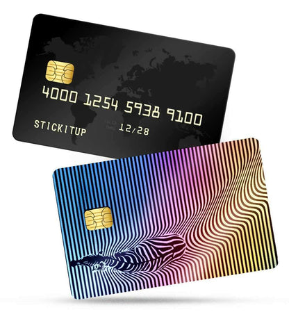 Zebra Illusion Holographic Credit Card Skin | STICK IT UP