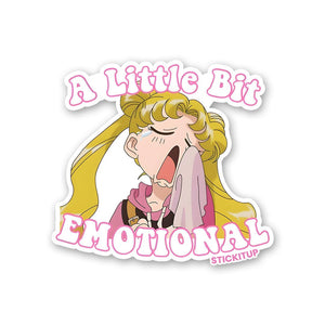 A LITTLE BIT EMOTIONAL Sticker waterproof vinyl decal for laptop, bike, car & bottle