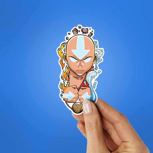 Aang The Airbender Sticker waterproof vinyl decal for laptop, bike, car & bottle