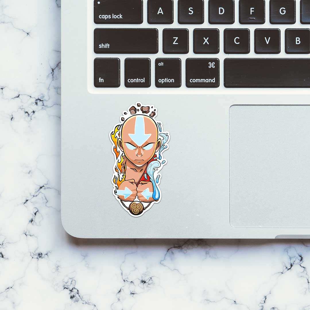 Aang The Airbender Sticker waterproof vinyl decal for laptop, bike, car & bottle