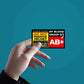 Ab Positive Sticker waterproof vinyl decal for laptop, bike, car & bottle