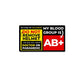 Ab Positive Sticker waterproof vinyl decal for laptop, bike, car & bottle