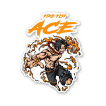 Ace Fire Fist Sticker waterproof vinyl decal for laptop, bike, car & bottle