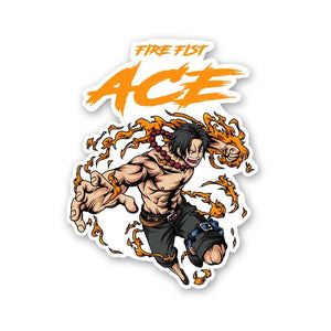 Ace Fire Fist Sticker waterproof vinyl decal for laptop, bike, car & bottle