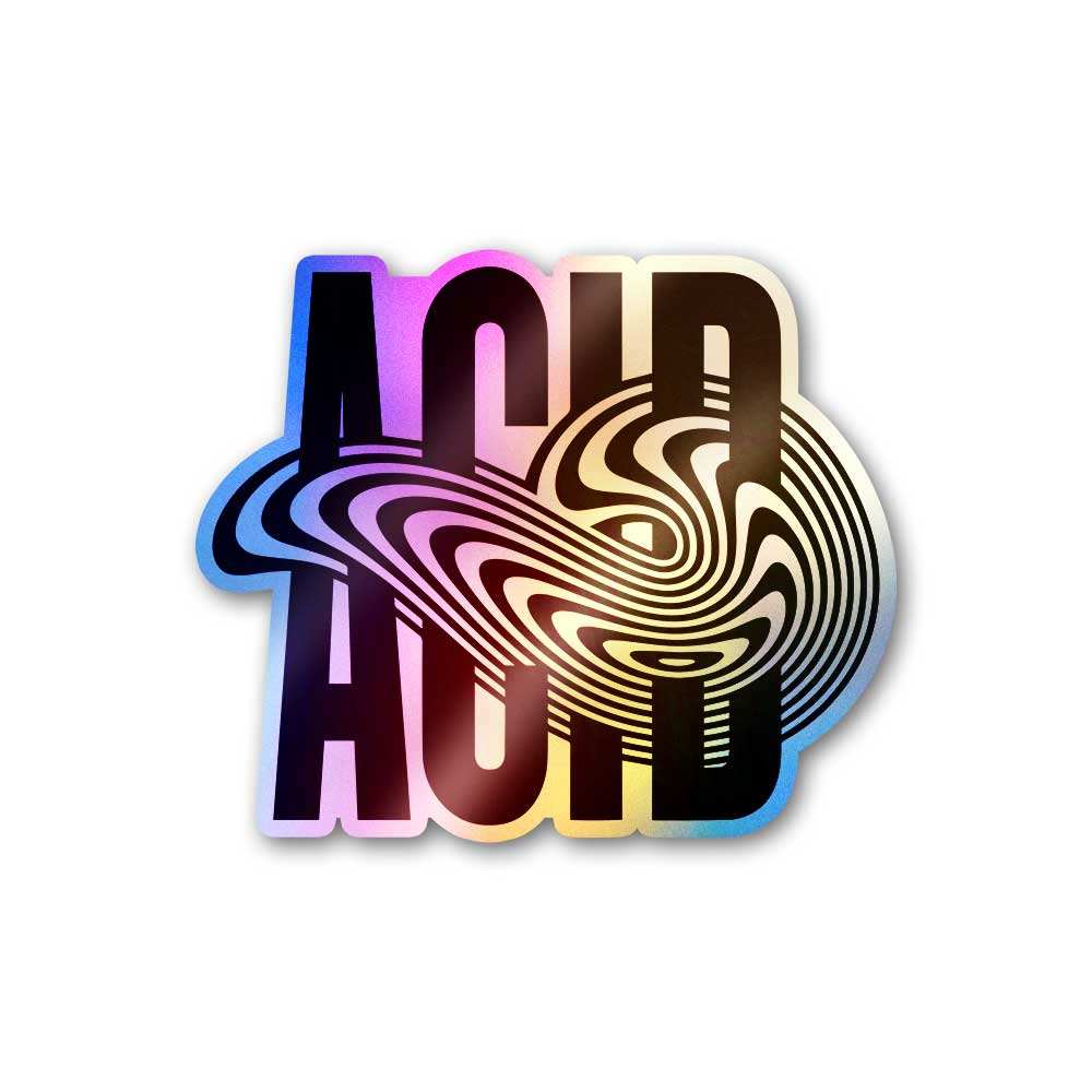 Acid Holographic Sticker waterproof vinyl decal for laptop, bike, car & bottle