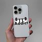 Addict Sticker waterproof vinyl decal for laptop, bike, car & bottle