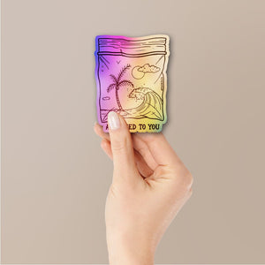 Addicted Holographic Stickers waterproof vinyl decal for laptop, bike, car & bottle