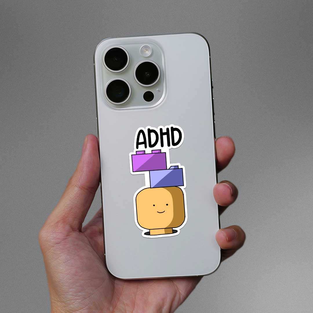 ADHD Sticker waterproof vinyl decal for laptop, bike, car & bottle