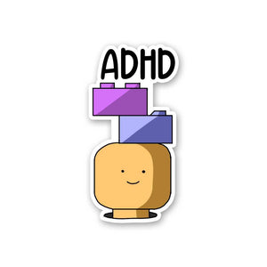 ADHD Sticker waterproof vinyl decal for laptop, bike, car & bottle